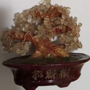 Money tree with crystals